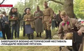 Завершился военно-исторический фестиваль «Плацдарм «Невский пятачок»