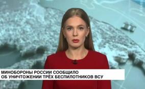 Минобороны России сообщило об уничтожении трех беспилотников ВСУ