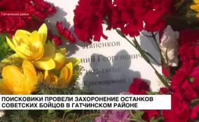 В Гатчинском районе поисковики провели захоронение останков советских бойцов
