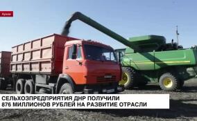 Сельхозпредприятия ДНР за 10 месяцев получили на развитие отрасли 876 миллионов рублей