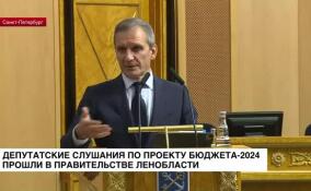 Депутатские слушания по проекту бюджета-2024 прошли в Доме правительства Ленобласти