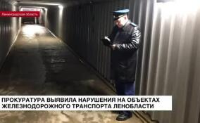 Прокуратура выявила нарушения на объектах железнодорожного транспорта Ленобласти