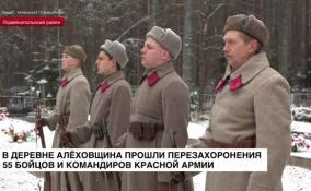 В деревне Алеховщина прошли перезахоронения бойцов и командиров Красной армии