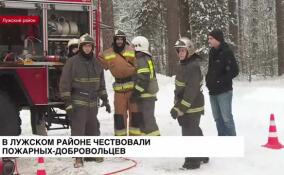 В Лужском районе чествовали пожарных-добровольцев