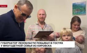 Губернатор Ленобласти побывал в гостях у многодетной семьи из Кировска