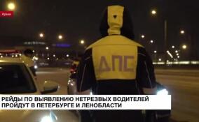 Рейды по выявлению нетрезвых водителей пройдут в Петербурге и Ленобласти