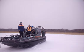 Ледовую обстановку на акватории Ладожского озера проконтролировали спасатели