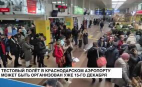 Аэропорт Краснодара может быть открыт в тестовом режиме уже 15 декабря