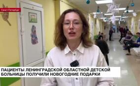 Маленькие пациенты Ленинградской областной детской больницы получили новогодние подарки