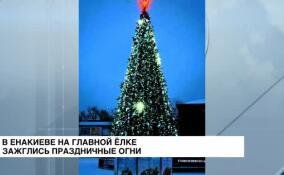 В Енакиево зажглись праздничные огни на главной новогодней елке города