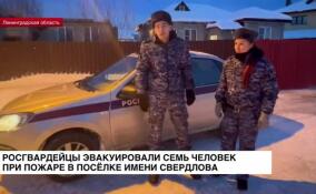 Росгвардейцы эвакуировали семь человек при пожаре в поселке имени Свердлова
