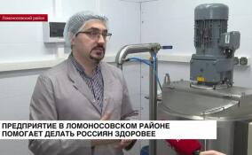 Предприятие в Ломоносовском районе помогает делать россиян здоровее