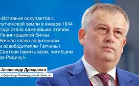 Александр Дрозденко обратился к жителям в день освобождения Гатчины  от немецко-фашистских захватчиков