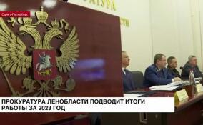Прокуратура Ленинградской области подводит итоги работы за 2023 год