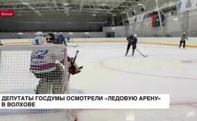 Депутаты Госдумы осмотрели ледовую арену в Волхове