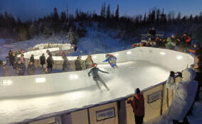 Соревнования по скоростному спуску на коньках прошли на курорте "Игора"