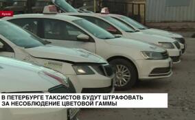 В Петербурге таксистов будут штрафовать за несоблюдение цветовой гаммы
