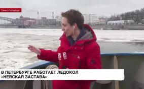 На Неву вышел легендарный ледокол «Невская застава»