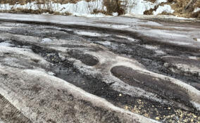 В Ломоносовском районе ямы на дорогах стали беспокоить местных жителей