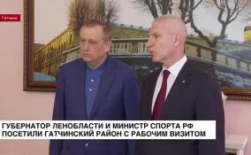Губернатор Ленобласти и министр спорта РФ посетили Гатчинский район с рабочим визитом