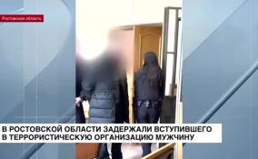 В Ростовской области задержали вступившего в террористическую организацию мужчину