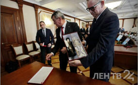 Фоторепортаж: губернатор Ленобласти встретился с главой Республики Северная Осетия-Алания
