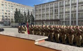 Курсанты Петербургского военного института Росгвардии готовятся к Параду Победы