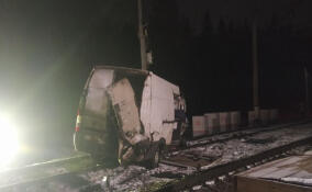 В Гатчинском районе электричка столкнулась с грузовой газелью