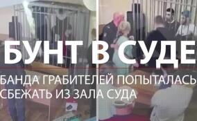 Банда грабителей попыталась сбежать из зала суда, сломав клетку во время вынесения приговора