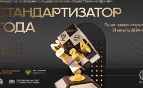 Компании Ленобласти приглашают поучаствовать в общественной премии «Стандартизатор года-2024»