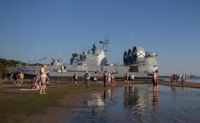 Жители Соснового Бора посетили выставку на десантном корабле "Мордовия"