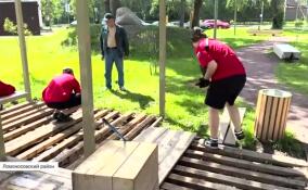 Волонтеры «Молодежки» Народного фронта привели в порядок «Китайский сад» в поселке Ропша