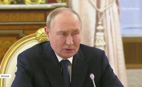 Путин проводит встречу с президентом Азербайджана Алиевым