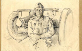 В Ленобласти обновили фронтовые рисунки Евгения Расторгуева