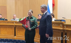 В Доме правительства Ленобласти наградили почти 60 военнослужащих