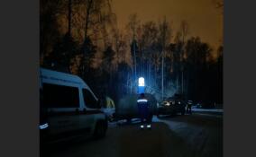 В Колтушах прошел ночной этап учений спасателей и пожарных