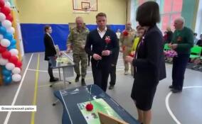 В Агалатовском центре образования прошло торжественное открытие Парт Героя