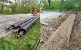 В Гатчине заменили теплотрассу под проезжей частью