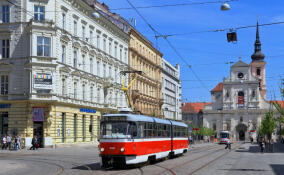 В центре Петербурга загорелся трамвай