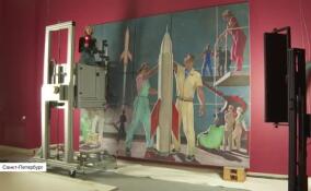 В Русском музее завершена реставрация картины Александра Дейнеки «Покорители космоса»