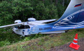 На трассу А-120 в Ленобласти экстренно сел легкомоторный самолет
