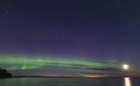 Серебристые облака и северное сияние озарили небо над Ленобластью