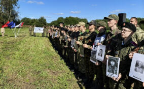 Останки 167 красноармейцев предали земле в деревне Оломна