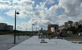 В Гатчине завершаются работы по строительству Сквера спасателей