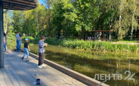 В парке Низино проходит семейный праздник «Школа юных рыбаков»