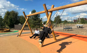 Благоустройство нового общественного пространства завершилось в Гатчинском районе