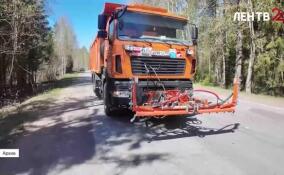 В Выборгском районе завершился ремонт участка дороги Огоньки — Стрельцово — Толоконниково