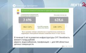 Ленобласть в течение пяти лет вложит в развитие инфраструктуры СНТ 3 млрд рублей