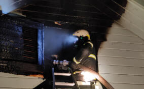 Пожар в бане на Красной Горке: огонь охватил более 60 квадратных метров