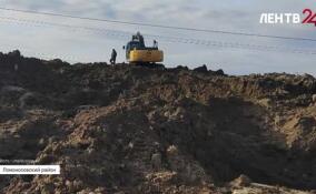 Представители Госэконадзора, экомилиции и полиции нагрянули на незаконную свалку в Ломоносовском районе